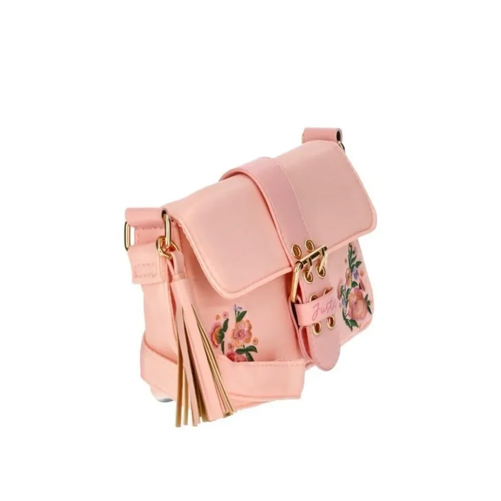 Justice Girl's Floral Flap Shoulder Bag Purse